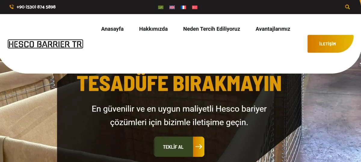Hesco ve Kum Bariyeri ile Güvenli Alanlar