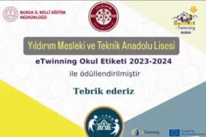 Bursa’da Yıldırım Mesleki ve Teknik Anadolu Lisesi eTwinning’de yeni başarılara