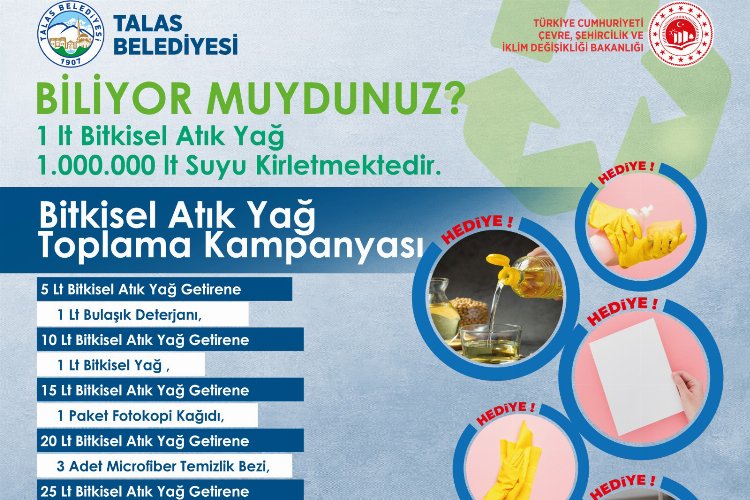 Talas Belediyesi, 5 Haziran Dünya Çevre Günü’nde anlamlı bir kampanyaya