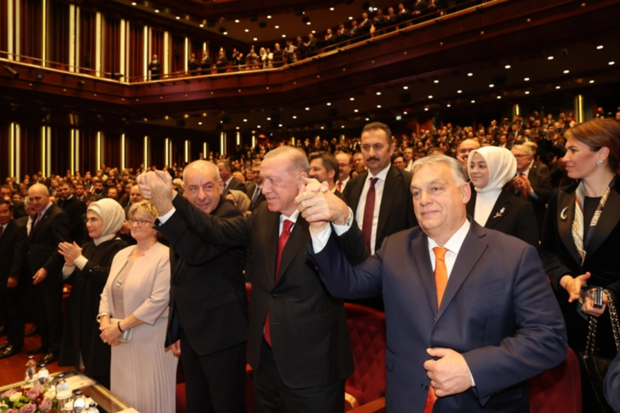 Cumhurbaşkanı Recep Tayyip Erdoğan, Macaristan Cumhurbaşkanı Tamas Sulyok ve Macaristan